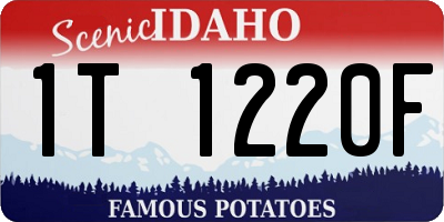 ID license plate 1T1220F