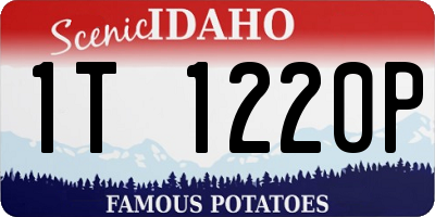 ID license plate 1T1220P