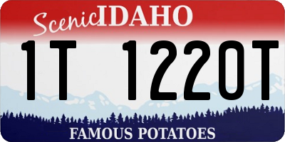ID license plate 1T1220T
