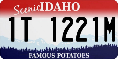 ID license plate 1T1221M