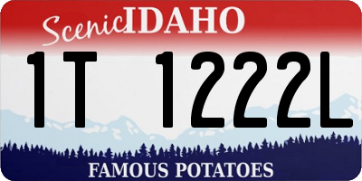 ID license plate 1T1222L