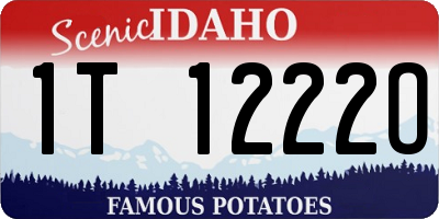 ID license plate 1T1222O