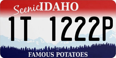 ID license plate 1T1222P