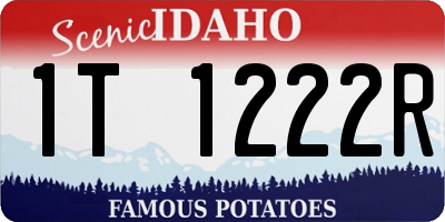 ID license plate 1T1222R