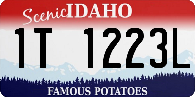 ID license plate 1T1223L