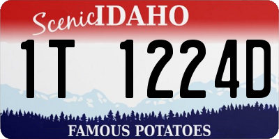 ID license plate 1T1224D
