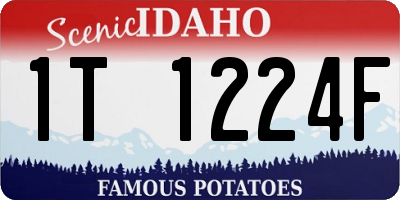 ID license plate 1T1224F