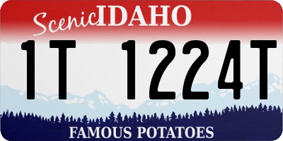 ID license plate 1T1224T