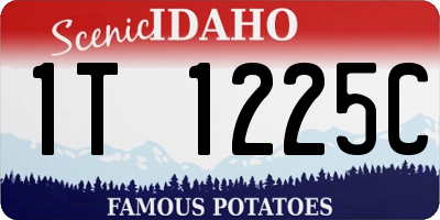 ID license plate 1T1225C
