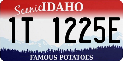 ID license plate 1T1225E
