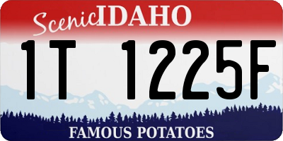 ID license plate 1T1225F