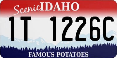ID license plate 1T1226C