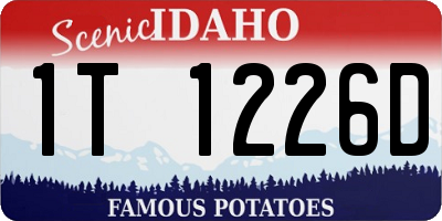 ID license plate 1T1226D