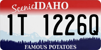 ID license plate 1T1226Q