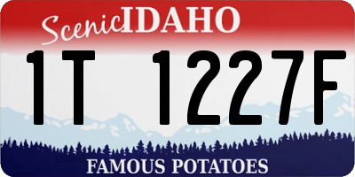 ID license plate 1T1227F