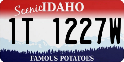 ID license plate 1T1227W