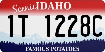 ID license plate 1T1228C