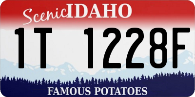 ID license plate 1T1228F