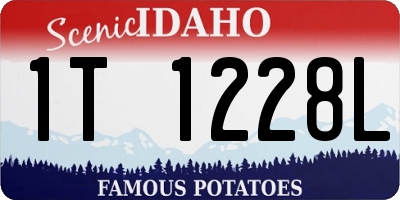 ID license plate 1T1228L