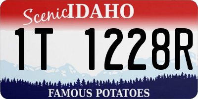 ID license plate 1T1228R
