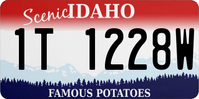 ID license plate 1T1228W