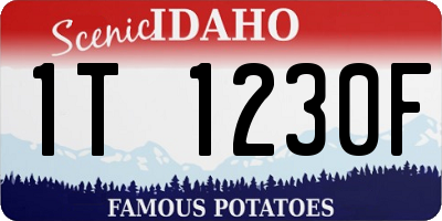ID license plate 1T1230F