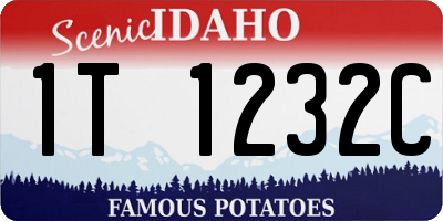 ID license plate 1T1232C