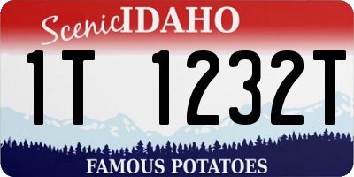 ID license plate 1T1232T