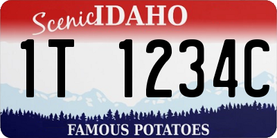 ID license plate 1T1234C