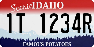 ID license plate 1T1234R