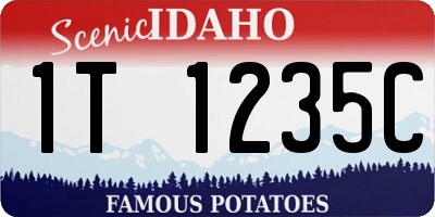 ID license plate 1T1235C
