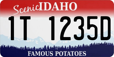 ID license plate 1T1235D