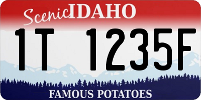 ID license plate 1T1235F