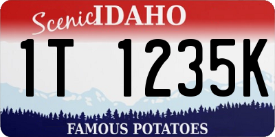 ID license plate 1T1235K