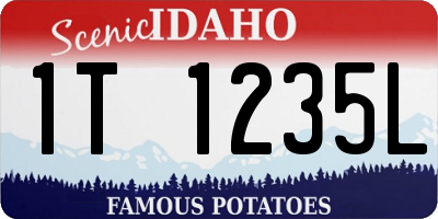 ID license plate 1T1235L