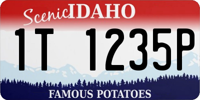 ID license plate 1T1235P