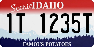 ID license plate 1T1235T