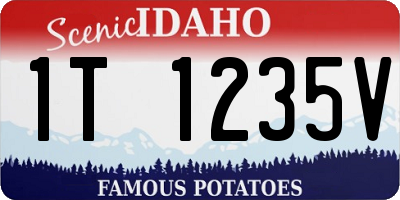ID license plate 1T1235V