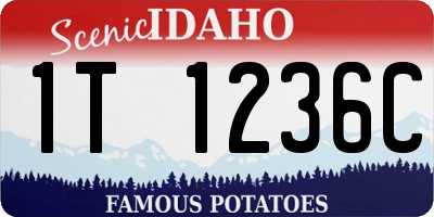 ID license plate 1T1236C