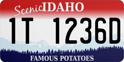 ID license plate 1T1236D