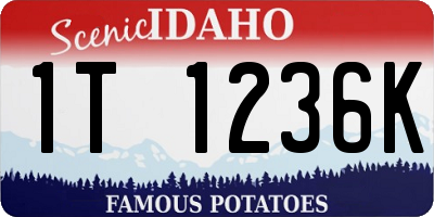ID license plate 1T1236K