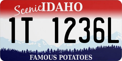 ID license plate 1T1236L