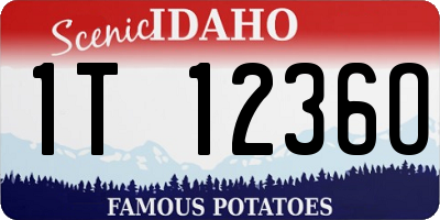 ID license plate 1T1236O