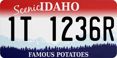ID license plate 1T1236R