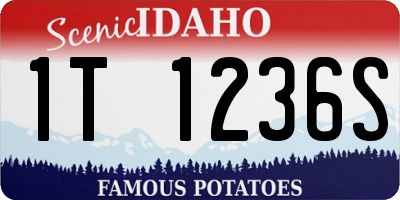 ID license plate 1T1236S