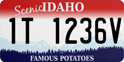 ID license plate 1T1236V