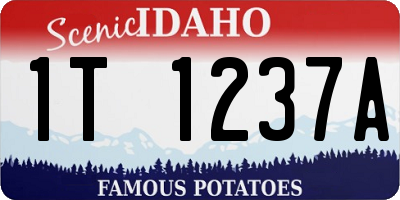 ID license plate 1T1237A