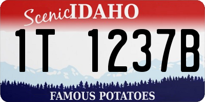 ID license plate 1T1237B