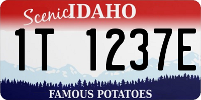 ID license plate 1T1237E