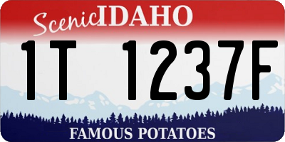 ID license plate 1T1237F